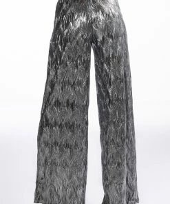 ABOVE ALL METALLIC WIDE LEG PANT -FINESSE-shop above all metallic wide leg pant silver 5 5