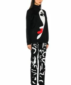 ABSTRACT PAINTED HIGH WAISTED WIDE LEG JEAN -FINESSE-shop abstract painted high waisted wide leg jean black 3 3