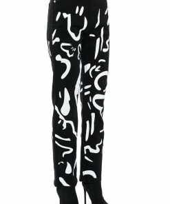 ABSTRACT PAINTED HIGH WAISTED WIDE LEG JEAN -FINESSE-shop abstract painted high waisted wide leg jean black 5 5