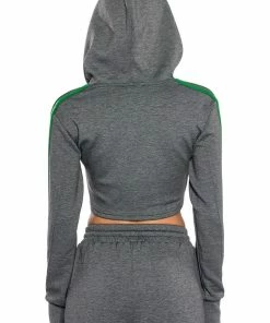 ACQUAINTED CROPPED HOODIE -FINESSE-shop acquainted cropped hoodie grey 8 8