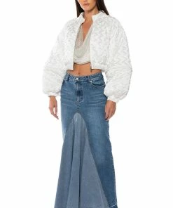 ADDED FLARE FRONT PLEAT MAXI SKIRT -FINESSE-shop added flare front pleat maxi skirt light blue denim 3 3