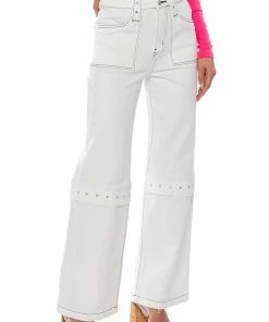ADDY STUDDED HARDWARE RELAXED FIT JEANS