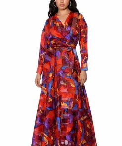 AESTHETIC SCARF PRINT MAXI SKIRT -FINESSE-shop aesthetic scarf print maxi skirt red multi 4 4