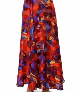 AESTHETIC SCARF PRINT MAXI SKIRT -FINESSE-shop aesthetic scarf print maxi skirt red multi 6 6
