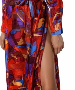 AESTHETIC SCARF PRINT MAXI SKIRT -FINESSE-shop aesthetic scarf print maxi skirt red multi 9 9