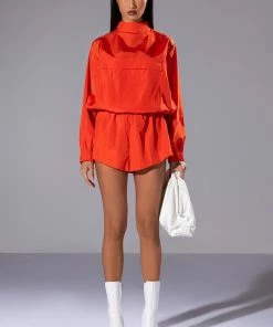 ALL DAY ERRANDS LIGHTWEIGHT ROMPER IN ORANGE -FINESSE-shop all day errands lightweight romper in orange orange 7 7