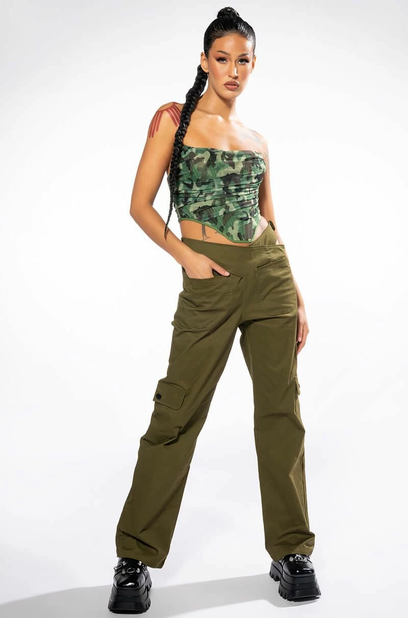 ALL I WANT DETAILED WAIST STRAIGHT LEG CARGO PANT 2 ALL I WANT DETAILED WAIST STRAIGHT LEG CARGO PANT - Image 2