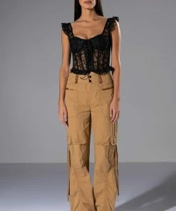 ALL IN A DAYS WORK HIGH RISE CARGO PANT -FINESSE-shop all in a days work high rise cargo pant light brown 3 3 c1