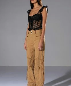 ALL IN A DAYS WORK HIGH RISE CARGO PANT -FINESSE-shop all in a days work high rise cargo pant light brown 4 4 c1