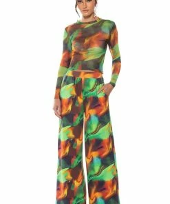 ALL NATURAL WIDE LEG PANT 9 ALL NATURAL WIDE LEG PANT -FINESSE-shop all natural wide leg pant green multi 3 3