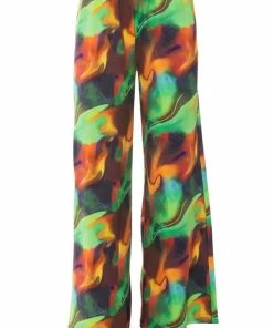 ALL NATURAL WIDE LEG PANT 10 ALL NATURAL WIDE LEG PANT -FINESSE-shop all natural wide leg pant green multi 4 4
