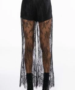 ALL OVER LACE HIGH WAIST WIDE LEG TROUSER -FINESSE-shop all over lace high waist wide leg trouser black 3 3
