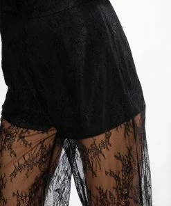 ALL OVER LACE HIGH WAIST WIDE LEG TROUSER -FINESSE-shop all over lace high waist wide leg trouser black 6 6