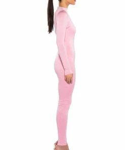 ALL THE WAY BODYCON FULL LENGTH JUMPSUIT -FINESSE-shop all the way bodycon full length jumpsuit pink 6 6