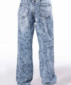 ALWAYS FIRST STRAIGHT FIT ACID WASH JEANS -FINESSE-shop always first straight fit acid wash jeans medium blue denim 5 5