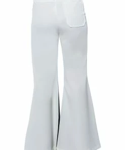 ALWAYS ON FAUX LEATHER CONTRAST TROUSER -FINESSE-shop always on faux leather contrast trouser white black 7 7