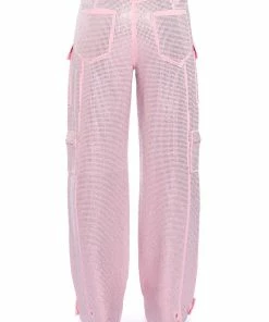 AMMO BONNE SOIREE RHINESTONE CARGO PANTS IN PINK -FINESSE-shop ammo bonne soiree rhinestone cargo pants pink 8 8
