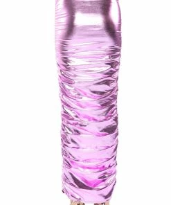 ANGEL ENERGY METALLIC MAXI SKIRT -FINESSE-shop angel energy metallic maxi skirt pink 9 9