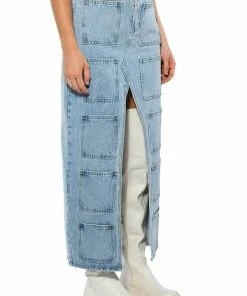 ANGELICA DENIM MIDI OPEN SLIT SKIRT 12 ANGELICA DENIM MIDI OPEN SLIT SKIRT -FINESSE-shop angelica denim midi open slit skirt light blue denim 3 3