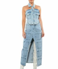 ANGELICA DENIM MIDI OPEN SLIT SKIRT 13 ANGELICA DENIM MIDI OPEN SLIT SKIRT -FINESSE-shop angelica denim midi open slit skirt light blue denim 4 4