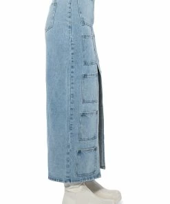ANGELICA DENIM MIDI OPEN SLIT SKIRT 17 ANGELICA DENIM MIDI OPEN SLIT SKIRT -FINESSE-shop angelica denim midi open slit skirt light blue denim 8 8