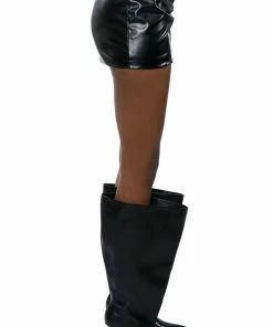 ANYTHING FOR YOU FAUX LEATHER EMBELLISHED MICRO MINI SKIRT -FINESSE-shop anything for you faux leather embellished micro mini skirt black 10 10