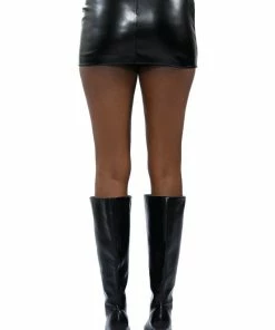 ANYTHING FOR YOU FAUX LEATHER EMBELLISHED MICRO MINI SKIRT -FINESSE-shop anything for you faux leather embellished micro mini skirt black 11 11