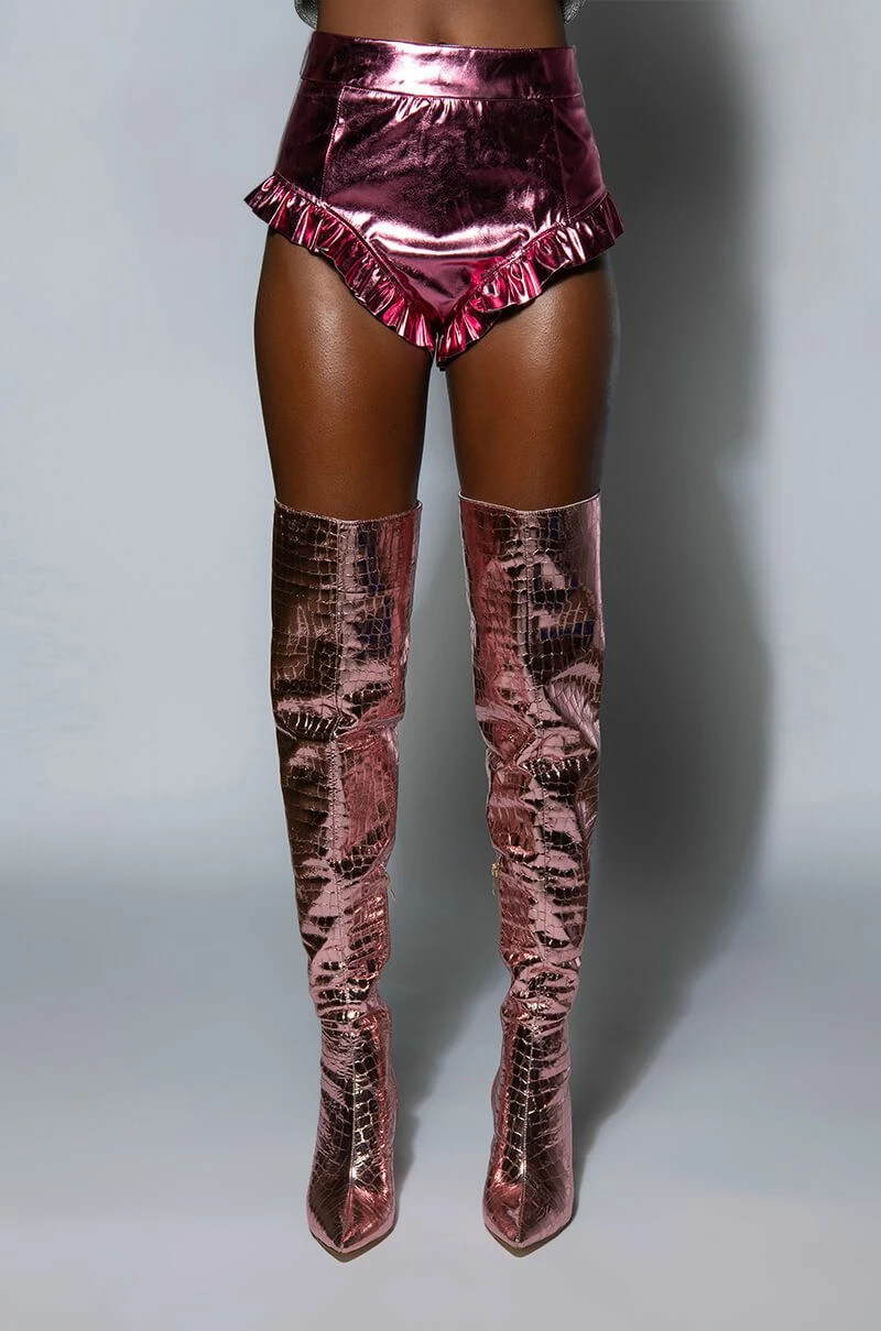 ASTRID MINI METALLIC SHORTS 4 ASTRID MINI METALLIC SHORTS - Image 4