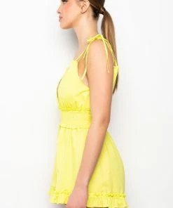 BAHAMA BABE STRETCH LINEN ROMPER -FINESSE-shop bahama babe stretch linen romper light green 4 4