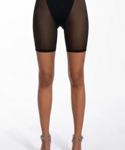 BARELY THERE MESH BIKER SHORT -FINESSE-shop barely there mesh biker short black 5 5 c1