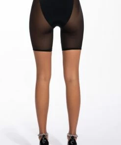 BARELY THERE MESH BIKER SHORT -FINESSE-shop barely there mesh biker short black 7 7 c1