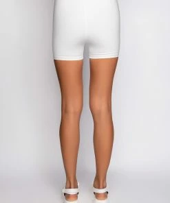 BASIC LUXE WHITE BIKER SHORT -FINESSE-shop basic luxe white biker short white 8 8
