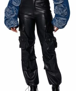 BASICALLY A MODEL PU CARGO PANT