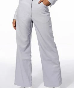 BE ABOUT IT FAUX LEATHER WIDE LEG PANTS