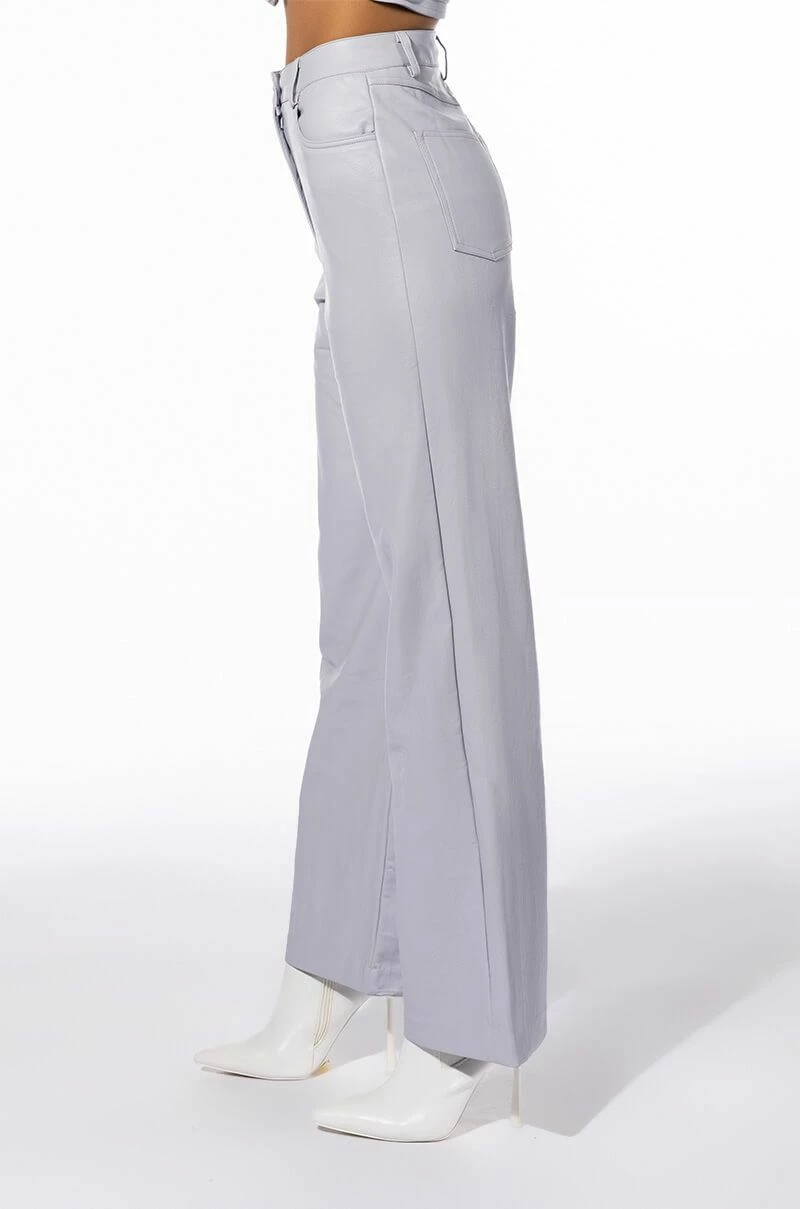 BE ABOUT IT FAUX LEATHER WIDE LEG PANTS 4 BE ABOUT IT FAUX LEATHER WIDE LEG PANTS - Image 4