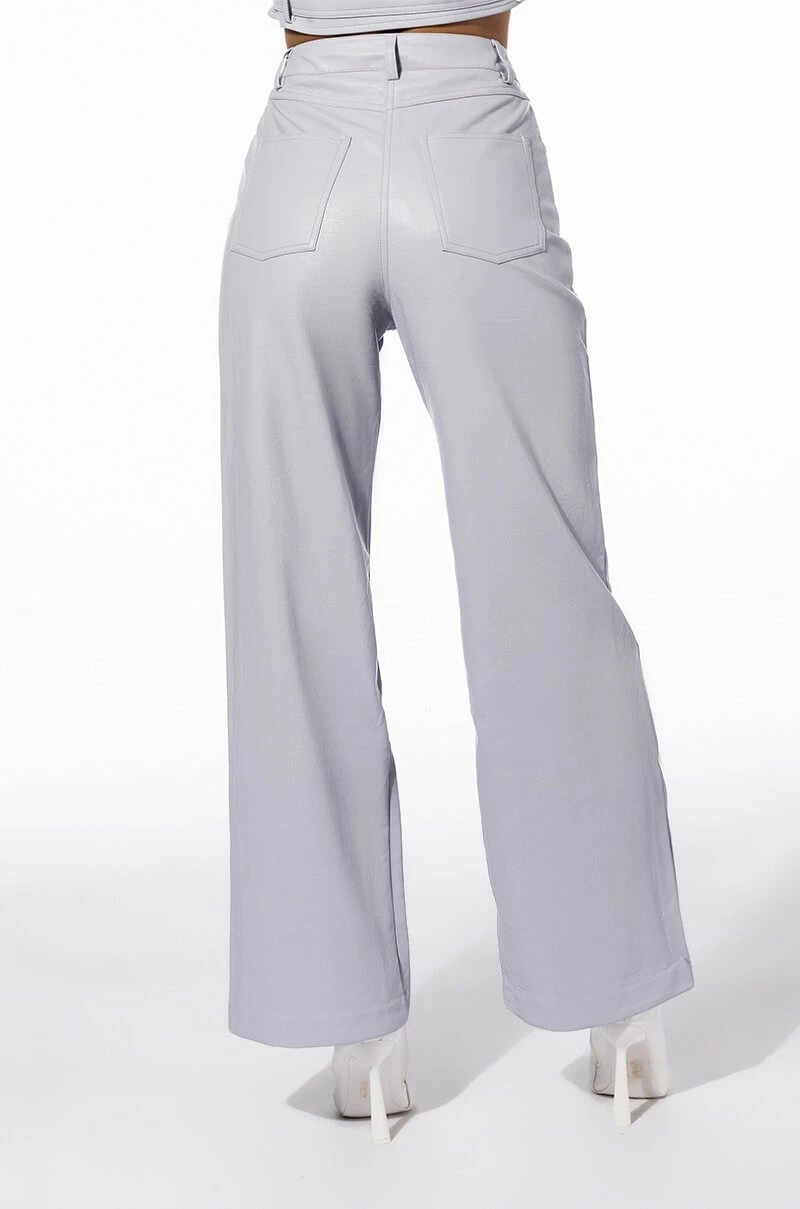 BE ABOUT IT FAUX LEATHER WIDE LEG PANTS 5 BE ABOUT IT FAUX LEATHER WIDE LEG PANTS - Image 5