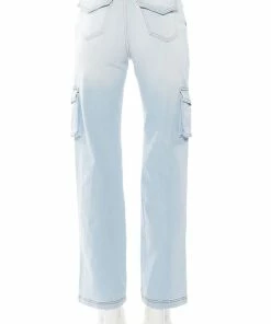 BE REAL DISTRESSED CARGO HIGH RISE JEANS -FINESSE-shop be real distressed cargo high rise jeans light blue denim 7 7