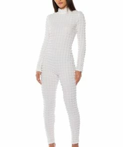 BEAT THE ODDS TEXTURED CATSUIT