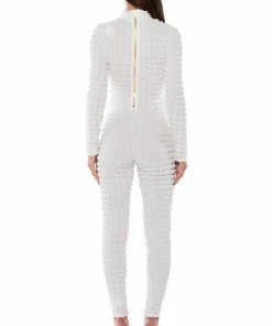 BEAT THE ODDS TEXTURED CATSUIT -FINESSE-shop beat the odds textured catsuit white 4 4