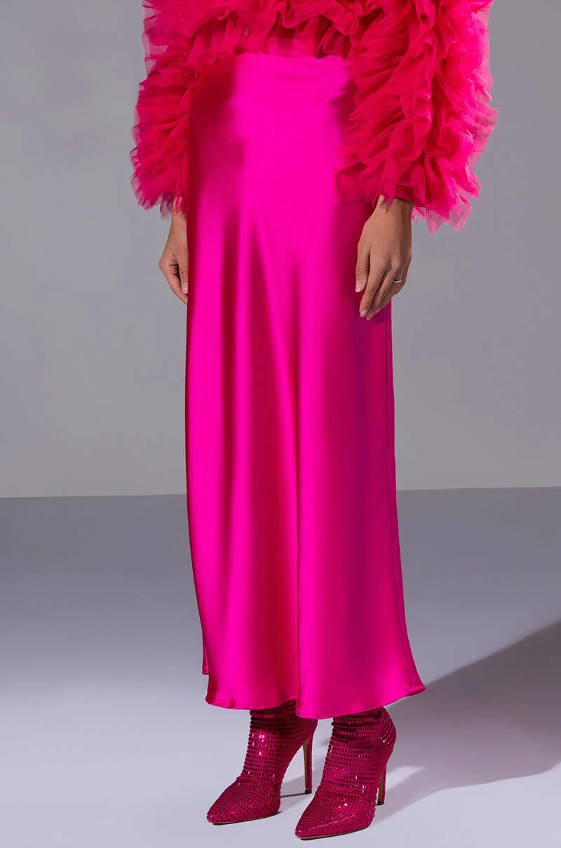 BEAUTIFUL HEART SATIN MAXI SKIRT 2 BEAUTIFUL HEART SATIN MAXI SKIRT - Image 2
