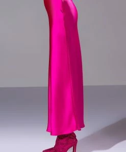 BEAUTIFUL HEART SATIN MAXI SKIRT 11 BEAUTIFUL HEART SATIN MAXI SKIRT -FINESSE-shop beautiful heart satin maxi skirt fuchsia 4 4 c1 c1
