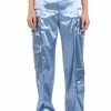 BEAUTY RAINS SATIN CARGO PANTS