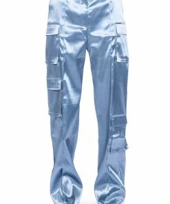 BEAUTY RAINS SATIN CARGO PANTS -FINESSE-shop beauty rains satin cargo pants light blue 6 6 c1