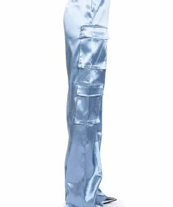 BEAUTY RAINS SATIN CARGO PANTS -FINESSE-shop beauty rains satin cargo pants light blue 7 7 c1