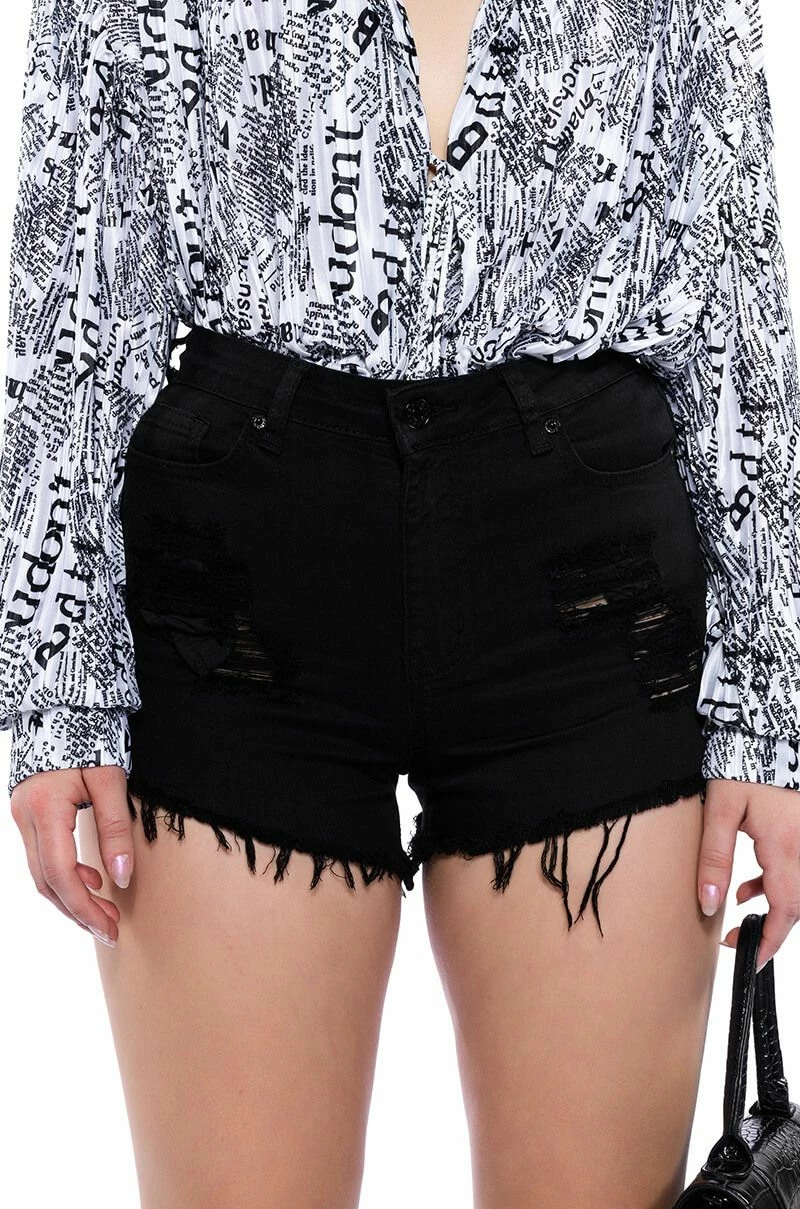 BELLA VITA DISTRESSED DENIM SHORT 3 BELLA VITA DISTRESSED DENIM SHORT - Image 3