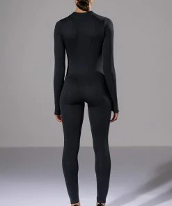BEST WITH ANYTHING ZIP UP CATSUIT -FINESSE-shop best with anything zip up catsuit black 6 6