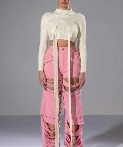 BESTIES FAVORITE DISTRESSED CARGO PANTS 10 BESTIES FAVORITE DISTRESSED CARGO PANTS -FINESSE-shop besties favorite distressed cargo pants pink 3 3