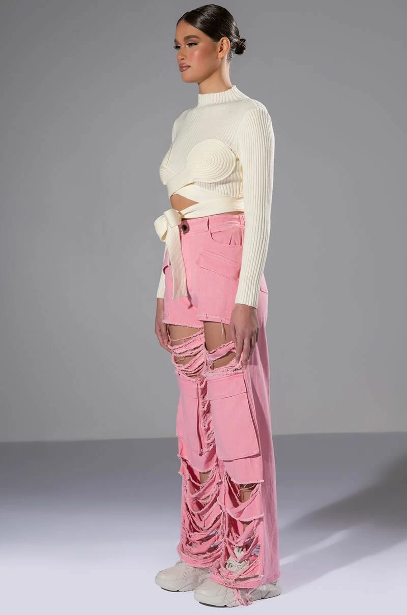 BESTIES FAVORITE DISTRESSED CARGO PANTS 4 BESTIES FAVORITE DISTRESSED CARGO PANTS - Image 4