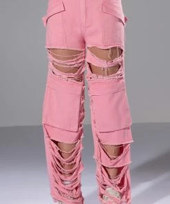 BESTIES FAVORITE DISTRESSED CARGO PANTS 12 BESTIES FAVORITE DISTRESSED CARGO PANTS -FINESSE-shop besties favorite distressed cargo pants pink 5 5