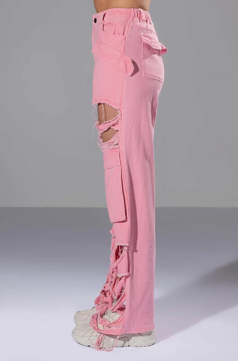 BESTIES FAVORITE DISTRESSED CARGO PANTS 6 BESTIES FAVORITE DISTRESSED CARGO PANTS - Image 6